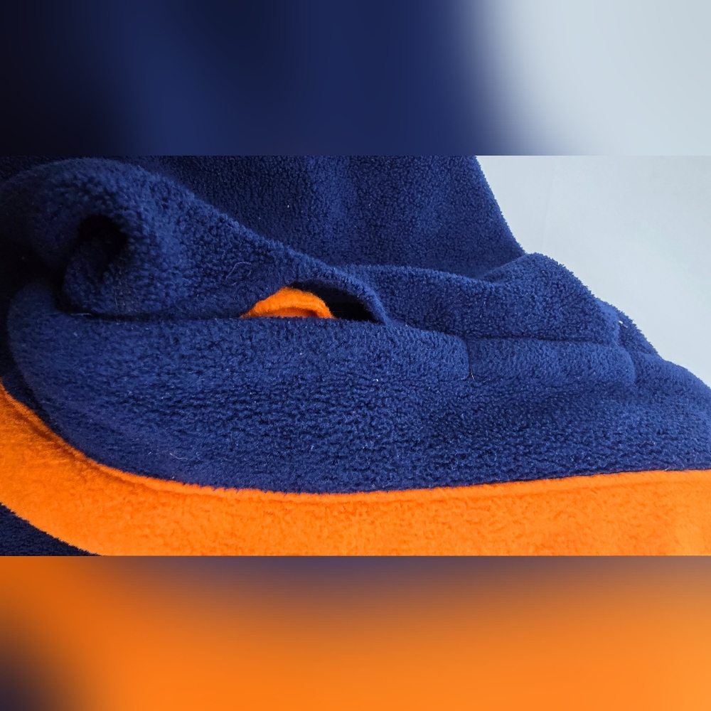 VTG Nautica Competition 1990'S Men's Quarter Zip Fleece Size Large Blue Orange - Picture 16 of 16
